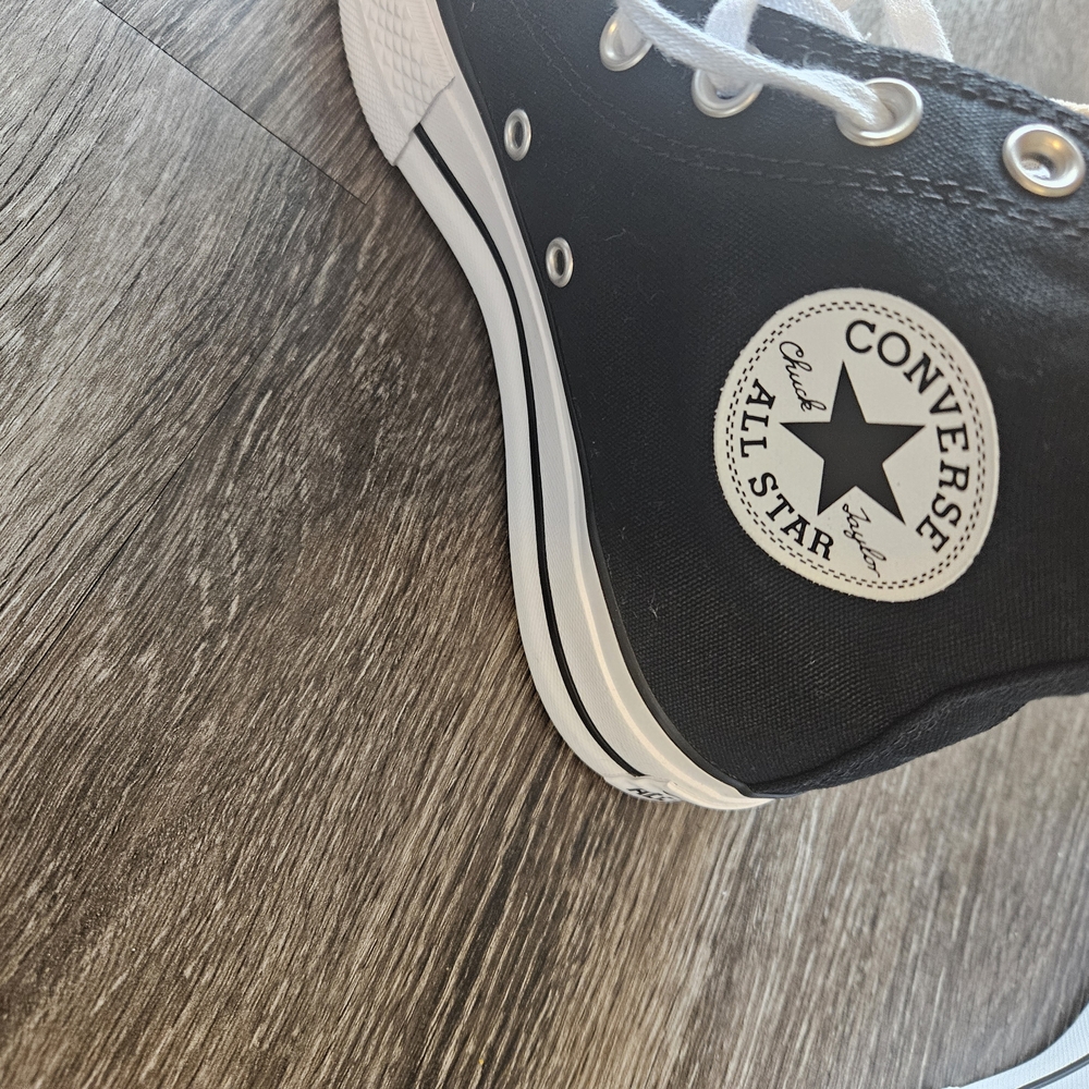 Converse Classic Black and White High-Tops - Picture 4 of 7
